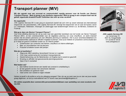 Vacature Transportplanner (M/V)